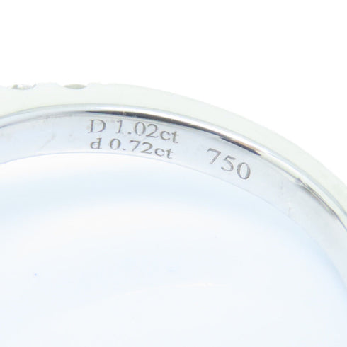 Fine Jewelry 1.02ct Diamond Ring Accessories US#6.25 18K White Gold