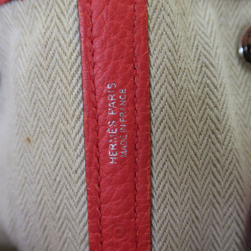 HERMES PHW Garden Party PM Tote Bag Handbag Negonda Leather Bougainvillier