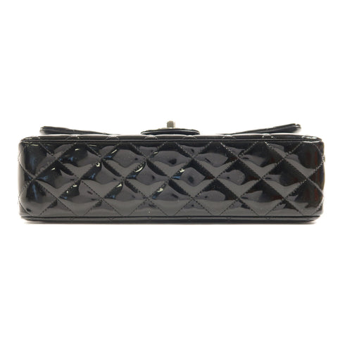 CHANEL Quilted CC SHW CF 25cm Classic Flap Shoulder Bag A01112 Patent Leather