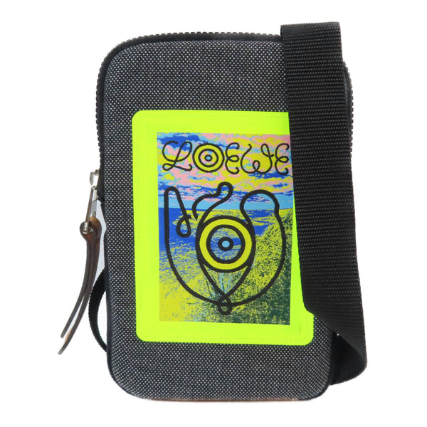 LOEWE SHW Eye/Loewe/Nature Mobile Phone Pouch 101.50.V41 Canvas Black