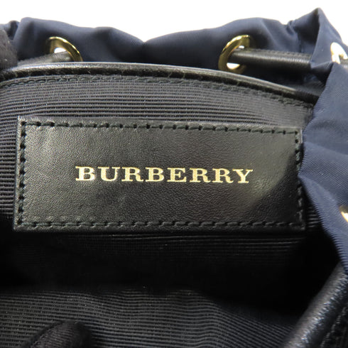 BURBERRY GHW Backpack Rucksack 4075973 Nylon Navy