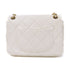 CHANEL Quilted CC GHW Mini Flap Chain Shoulder Bag AS3109 Lambskin Leather White