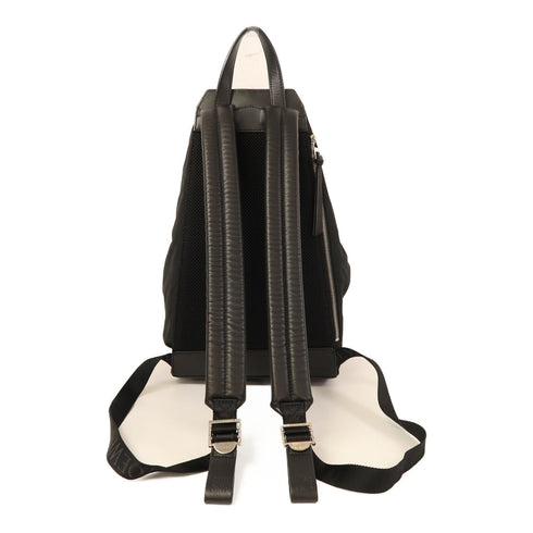 LOEWE SHW Backpack Rucksack Calfskin Leather Nylon Black