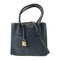 Michael Kors GHW 2 Way Shoulder Handbag Calfskin Leather Navy