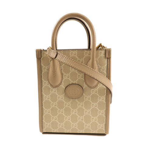 GUCCI GG GHW 2 Way Shoulder Bag Calfskin Leather 671623