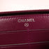 CHANEL CC SHW Zipper Long Wallet Calfskin Leather Purple