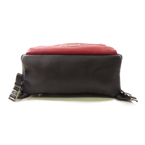 FENDI SHW Faces Selleria Backpack 7VZ0129QNF0P0N Calfskin Leather Black/Red