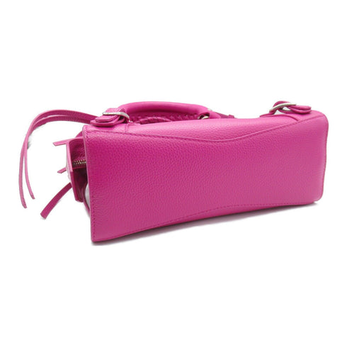 BALENCIAGA SHW 2way Hand Shoulder Bag Crossbody Leather Pink