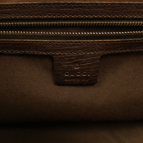 GUCCI GG SHW Hand Bag PVC Coated Canvas 111713 Brown