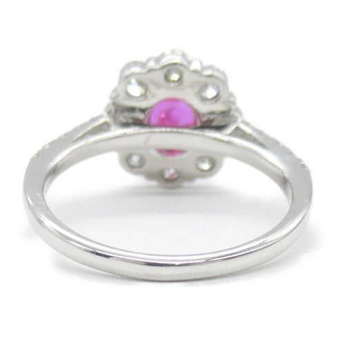 FINE JEWELRY 0.925ct Pink Sapphire 0.95ct Diamond Ring PT950 Platinum US#5.75