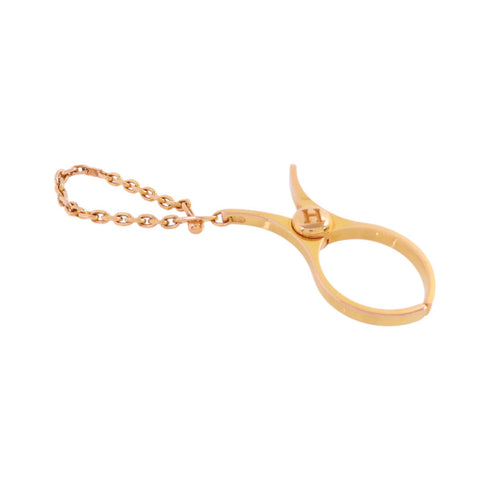 HERMES GHW Filou Glove Clip Charm Metal