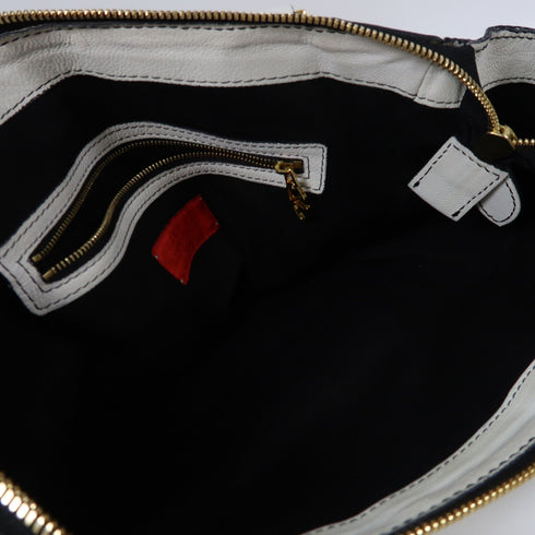 Valentino GHW Handbag Calfskin Leather White