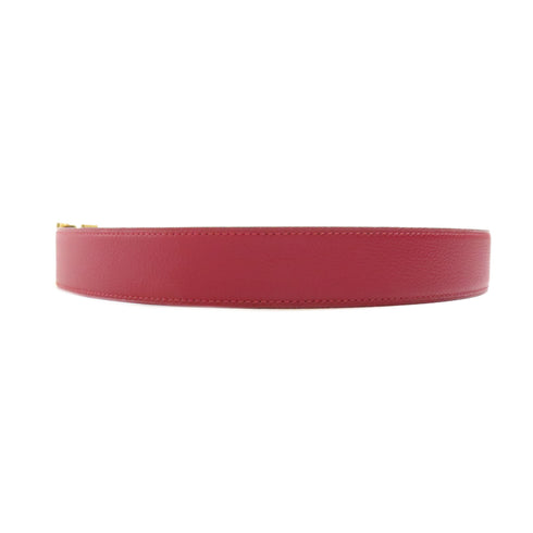 HERMES GHW Ceinture H 5382 Belt Togo Leather Rouge/Red