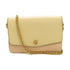 Tory Burch GHW Chain Shoulder Bag Calfskin Leather Beige/Pink