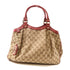 GUCCI GG GHW Handbag Shoulder Bag 211944 Canvas Brown Red