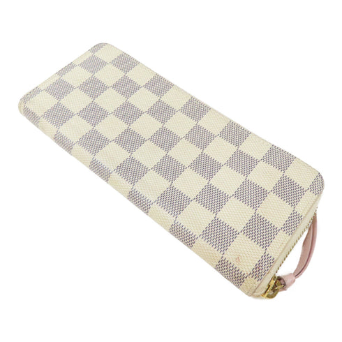 LOUIS VUITTON LV GHW Clémence Long Wallet N61264 Damier Azur White