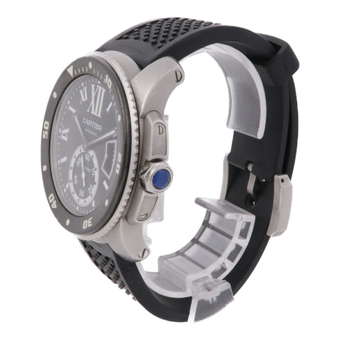 CARTIER Calibre de Cartier Diver Automatic Watch W7100056 Stainless Black