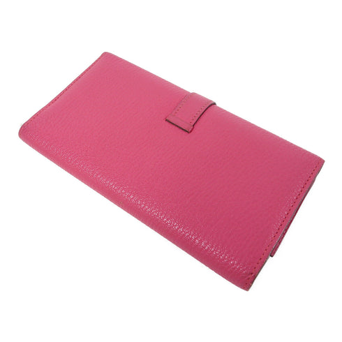 HERMES PHW Bearn Long Wallet Chevre Leather Pink