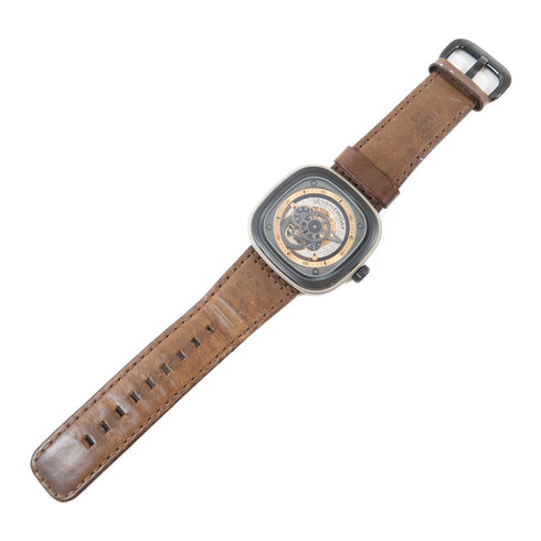 Sevenfriday P2-1 Automatic Watch SF-P2/01 Stainless Steel/Leather Grey
