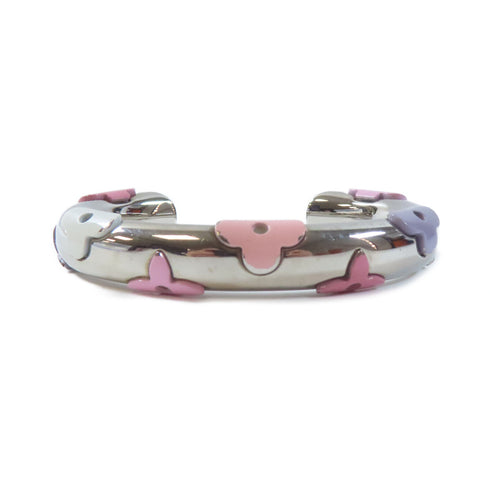 LOUIS VUITTON LV Resin Daily Monogram Bracelet H64405 Metal Silver Pink