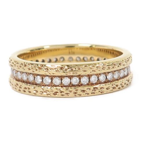 Fine Jewelry Diamond 5.0g Ring 18K Yellow Gold US#5.25