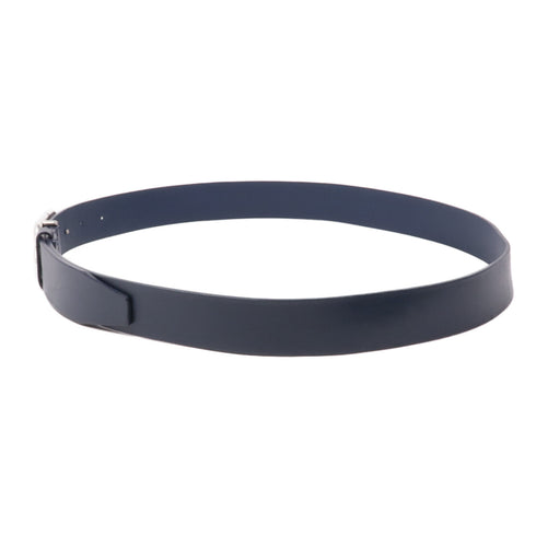 BALENCIAGA SHW Belt 570370.4611 Calfskin Leather Navy