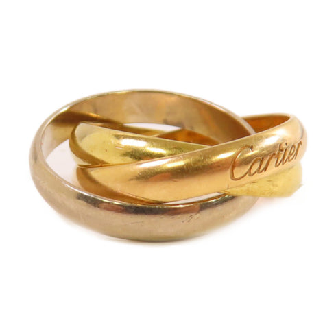 CARTIER Trinity Ring #51 US#4.25 18K Yellow Gold White Gold Rose Gold