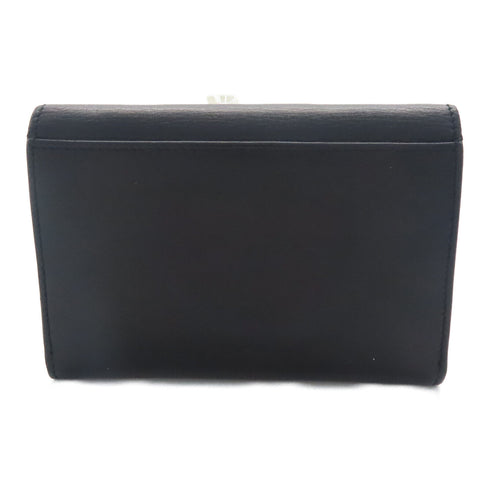 SAINT LAURENT YSL SHW Card Case Calfskin Leather Black v1