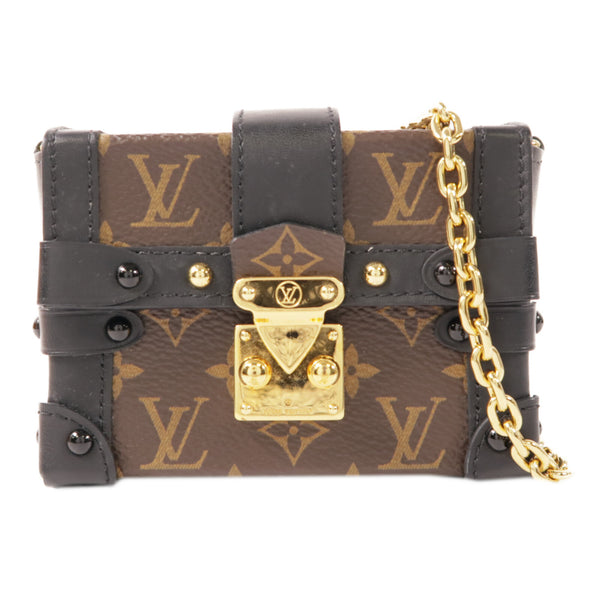 LOUIS VUITTON GHW Mini Essential Trunk Shoulder Bag M68566 Monogram Brown/Black