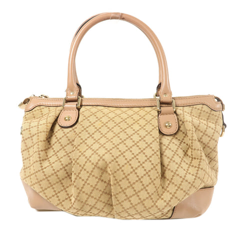 GUCCI GG GHW Tote Bag 2 Way Shoulder Bag Handbag 247902 Canvas Brown/Pink