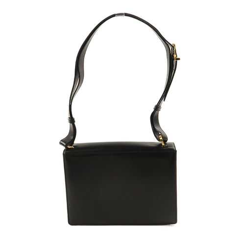 Salvatore Ferragamo SF GHW Shoulder Bag Lambskin Leather Black