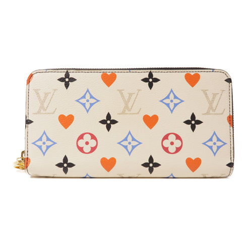 LOUIS VUITTON LV GHW Zippy Wallet Long Wallet M57491 Monogram Game On White