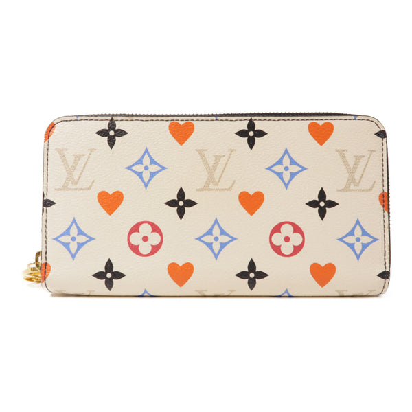 LOUIS VUITTON LV GHW Zippy Wallet Long Wallet M57491 Monogram Game On White