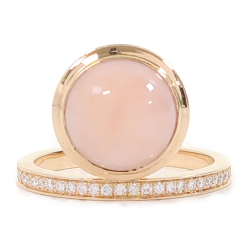 HERMES Diamond Ring US#6 18K Pink Gold