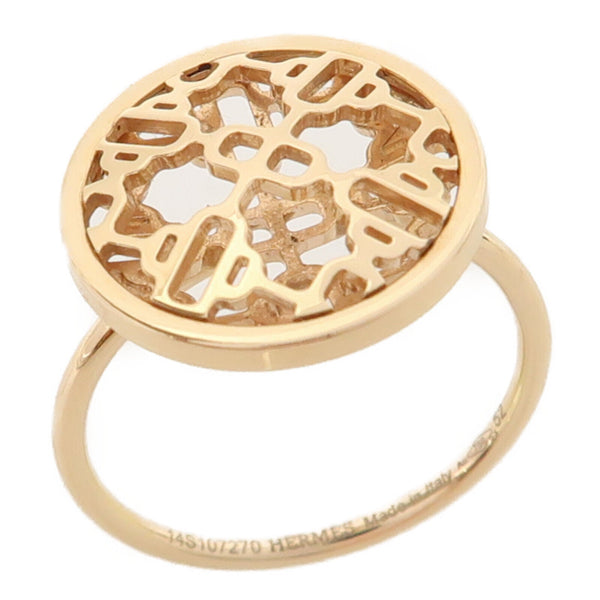 HERMES Chaine D'Ancre Passerelle Ring US#5.75 18K Rose Gold