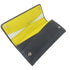 PRADA Long Wallet Calfskin Leather Black/Yellow