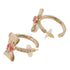 CHANEL CC Earrings B22S Metal Gold Pink