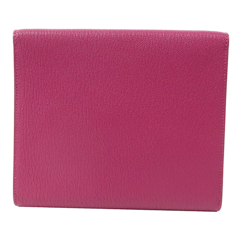 HERMES Clic 16 Shoulder Bag Chevre Leather Magnolia