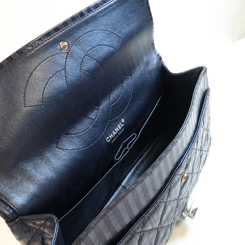 CHANEL CC SHW Chain Shoulder Bag Calfskin Leather Blue v1