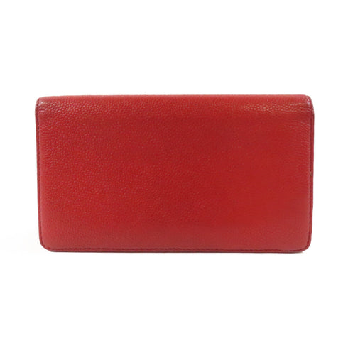 CHANEL CC Long Wallet 15550353 Calfskin Leather Red