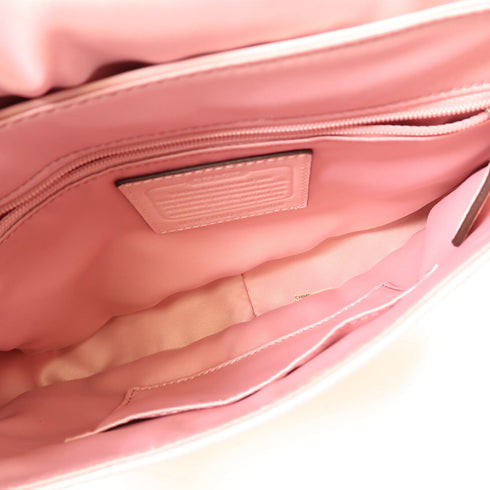 COACH SHW 2 Way Shoulder Bag Handbag Calfskin Leather Pink
