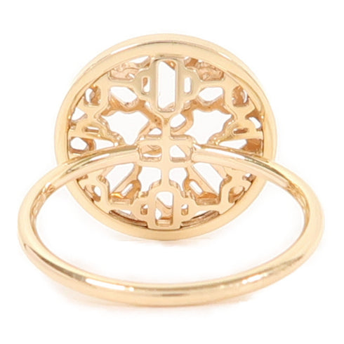 HERMES Chaine D'Ancre Passerelle Ring US#5.75 18K Rose Gold