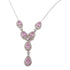 JEWELRY Pink Sapphire Diamond Necklace 18K White Gold
