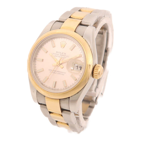 ROLEX Datejust Automatic Watch 179161 Stainless Steel/18K Rose Gold Pink