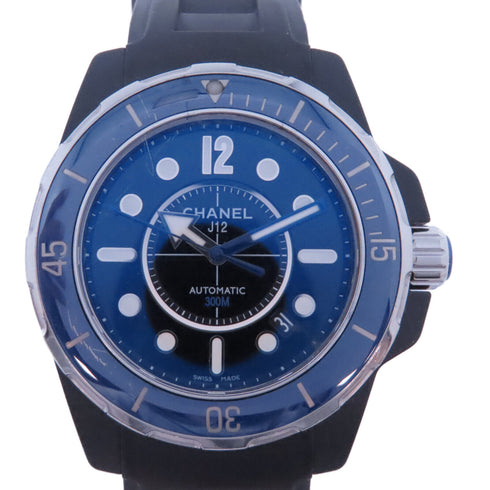 CHANEL CC J12 Automatic Watch H2559 Stainless Steel/Rubber Strap Blue