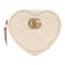 GUCCI GG GHW Key Case 699517 Calfskin Leather White