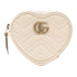 GUCCI GG GHW Key Case 699517 Calfskin Leather White
