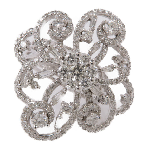 JEWELRY Diamond Ring 18K White Gold US#6.5