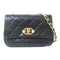 CHANEL Quilted CC GHW Mini Flap Pearl Shoulder Bag AS3000 Calfskin Leather Black