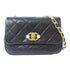 CHANEL Quilted CC GHW Mini Flap Pearl Shoulder Bag AS3000 Calfskin Leather Black
